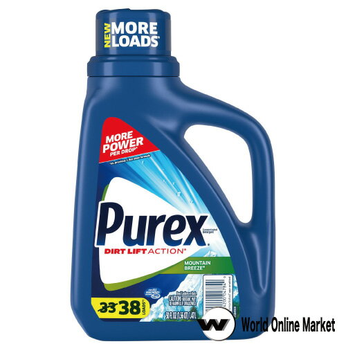 PUREX ウルトラPUREXリキッド2X マウンテンブリーズ 1470ml 衣類用洗剤 輸入品