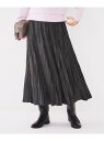 【SALE/20%OFF】【洗える/ウエストゴム】スエード風ランダムプリーツスカート UNTITLED アンタイトル スカート ロング・マキシスカート パープル...
