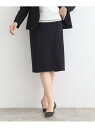【SALE/76%OFF】【日本製/インポート素材】スプリングウール混ストレートスカート INDIVI インディヴィ スカート その他のスカート ネイビー グレ...