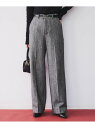 【SALE/30%OFF】【セットアップ可能/後ろウエストゴム】ミックスツイード ワイドパンツ UNTITLED アンタイトル パンツ その他のパンツ ブラック...