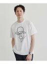 【Sサイズ~】フェイスロープ刺繍 天竺Tシャツ TAKEO KIKUCHI タケオキクチ トップス カットソー・Tシャツ ブラック ホワイト ネイビー【送料無料...