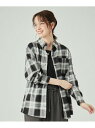 【SALE/30%OFF】【洗える】着回しいろいろ 大人のためのチェックシャツ SHOO・LA・RUE シューラルー トップス シャツ・ブラウス ブラック グリ...