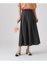 【SALE/50%OFF】上品シルエット デニム調 サイドボタン タックスカート SHOO・LA・RUE シューラルー スカート ロング・マキシスカート ベージ...