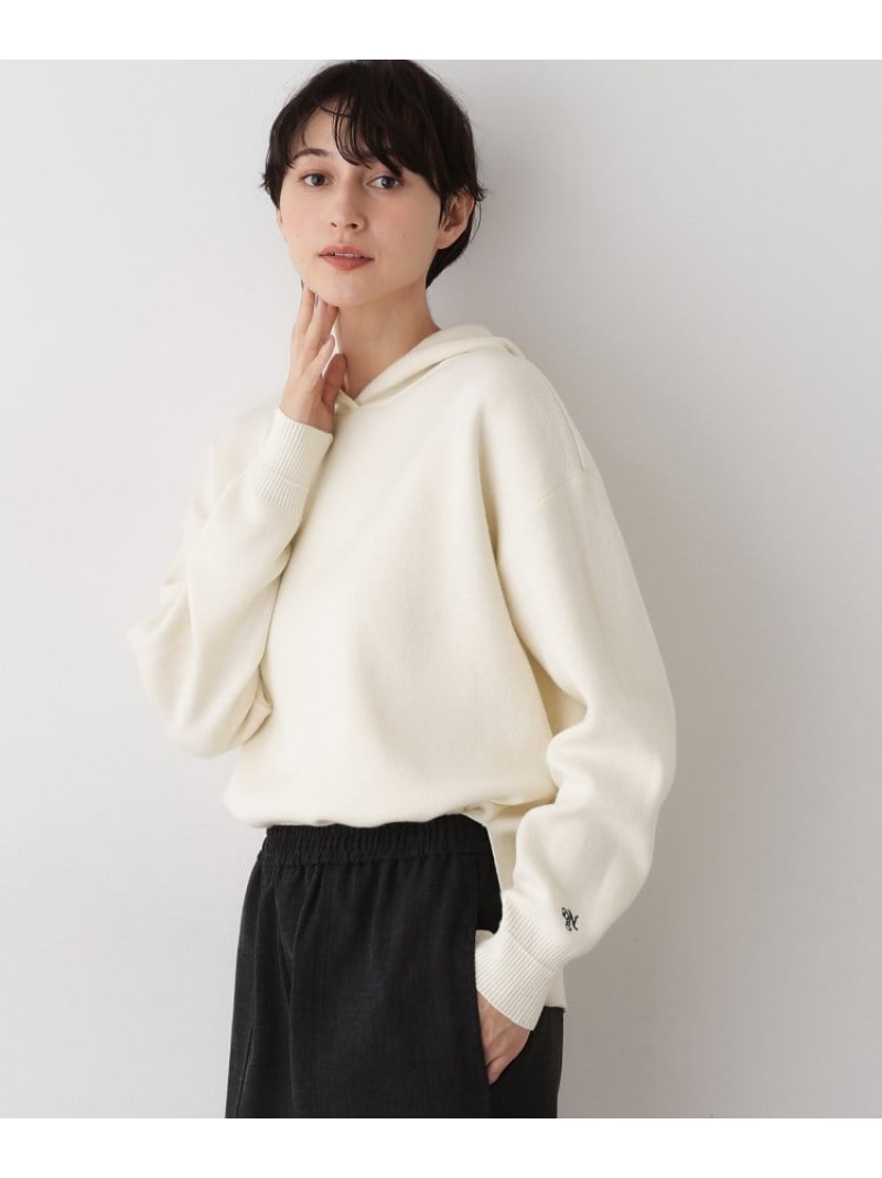 【洗える/体型カバー】ちょうどいいニットパーカ Dessin デッサン トップス ニット ピンク ホワイト ネイビー ブラウン グレー ワインレッド【送料無料】[Rakuten Fashion]のサムネイル