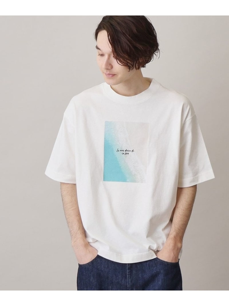 ザ ショップ ティーケー 服 メンズ 【SALE／15%OFF】【サスティナブル素材】FRESH NATUREデザイン刺繍Tシャツ プリント THE SHOP TK ザ ショップ ティーケー トップス カットソー・Tシャツ ホワイト グレー グリーン カーキ【RBA_E】[Rakuten Fashion]