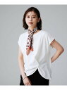 【接触冷感/UV/Tシャツ】ツイストプルオーバー UNTITLED アンタイトル トップス カットソー・Tシャツ ワインレッド グレー ホワイト【先行予約】*【...