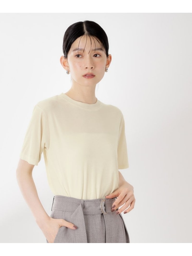 【SALE／40%OFF】シアーベロアカットソー【洗える】 THE SHOP TK ザ ショップ ティーケー トップス カットソー・Tシャツ ブラウン ブルー ホワイト ブラック【RBA_E】[Rakuten Fashion] worldonlinestore-10047200 WORLD ONLINE STORE楽天市場店 パッケージ画像