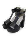 【SALE/20%OFF】Tストラップスクエアサンダル ESPERANZA エスペランサ シューズ・靴 サンダル ブルー ブラック【RBA_E】【送料無料】[R...