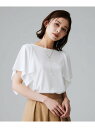 【きれいめ/接触冷感/日本製】ハンカチスリーブプルオーバー UNTITLED アンタイトル トップス カットソー・Tシャツ ホワイト グレー ブルー【先行予約】...