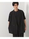 【SALE/37%OFF】ダブルジレ【セットアップ可/洗濯機OK】 THE SHOP TK ザ ショップ ティーケー トップス ベスト・ジレ ブラック グレー【...