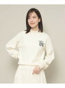 【SALE/30%OFF】【きれいめカジュアル/ボリューム袖/ほどよいゆとり】ロゴ刺繍ニット ITS' DEMO イッツデモ トップス ニット ホワイト ブルー...