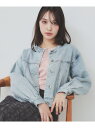 【SALE/20%OFF】ノーカラーGジャン【洗濯機洗い可】 index インデックス ジャケット・アウター デニムジャケット ネイビー ブルー【RBA_E】【...