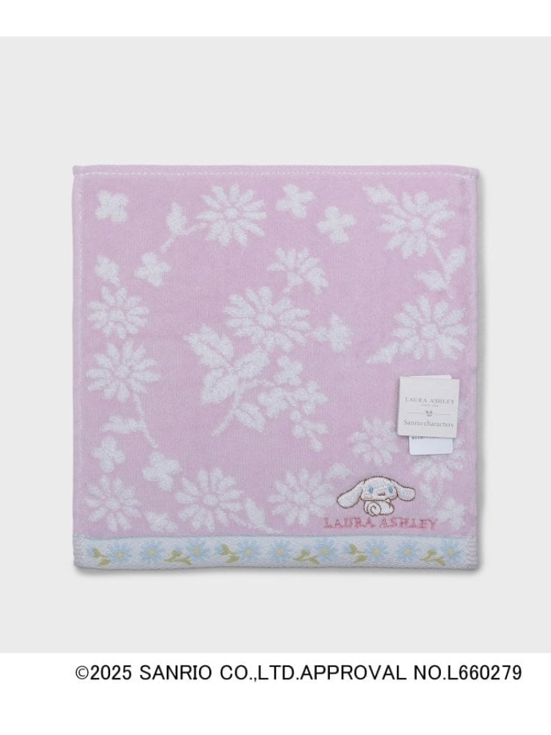 シナモロール&マーガレット タオルハンカチ LAURA ASHLEY HOME ローラ アシュレイ ファッション雑貨 ハンカチ・ハンドタオル ブルー ピンク[Rakuten Fashion]のサムネイル