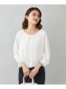 【SALE／30 OFF】【オフィス セレモニー/洗える】パウダリークロス タックブラウス UNTITLED アンタイトル トップス シャツ ブラウス ホワイト ブラック ベージュ ピンク ブルー ネイビー【RBA_E】【送料無料】 Rakuten Fashion