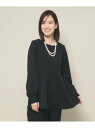 【SALE/30%OFF】【普段着にも使える/卒業式・入学式/オフィス/セレモニー】ダブルクロスペプラムブラウス ITS' DEMO イッツデモ トップス シャ...