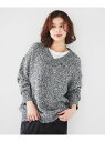 【SALE/30%OFF】【ゆったり/こなれ感】ミックスツイストプルオーバーニット UNTITLED アンタイトル トップス ニット ブラック グレー パープル...