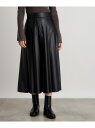 【SALE/20%OFF】レザー調タックプリーツスカート grove グローブ スカート ロング・マキシスカート ブラック【RBA_E】【送料無料】[Rakut...