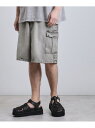【SALE/40%OFF】デニムカーゴショーツ tk.TAKEO KIKUCHI ティーケータケオキクチ パンツ その他のパンツ ブラック ネイビー【RBA_E...