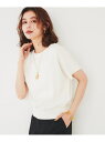 【SALE/30%OFF】【2WAY/薄手/清涼感】コットンエステル サマーニット UNTITLED アンタイトル トップス ニット ブラック パープル ベージ...