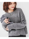 【SALE/43%OFF】【ラメ見え/ショート丈】クロップドニット UNTITLED アンタイトル トップス ニット グレー ベージュ パープル【RBA_E】【...