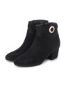 【SALE/10%OFF】配色パール調ベルトツイードミドルヒールショートブーツ【ESPERANZA_blanca】 ESPERANZA エスペランサ シューズ・...