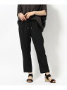 【SALE/50%OFF】【SS-3L】さらさらぷるん イージーテーパードパンツ SHOO・LA・RUE シューラルー パンツ その他のパンツ ブラック イエロ...