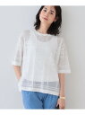 【SALE/60%OFF】春SALE!【洗える】メッシュチェック柄ニット INDIVI インディヴィ トップス ニット ホワイト ブラック グリーン【RBA_E...
