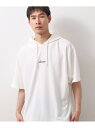 【SALE/30%OFF】ポンチ半袖パーカー 【洗濯機OK】 THE SHOP TK ザ ショップ ティーケー トップス パーカー・フーディー ブラック ネイビ...