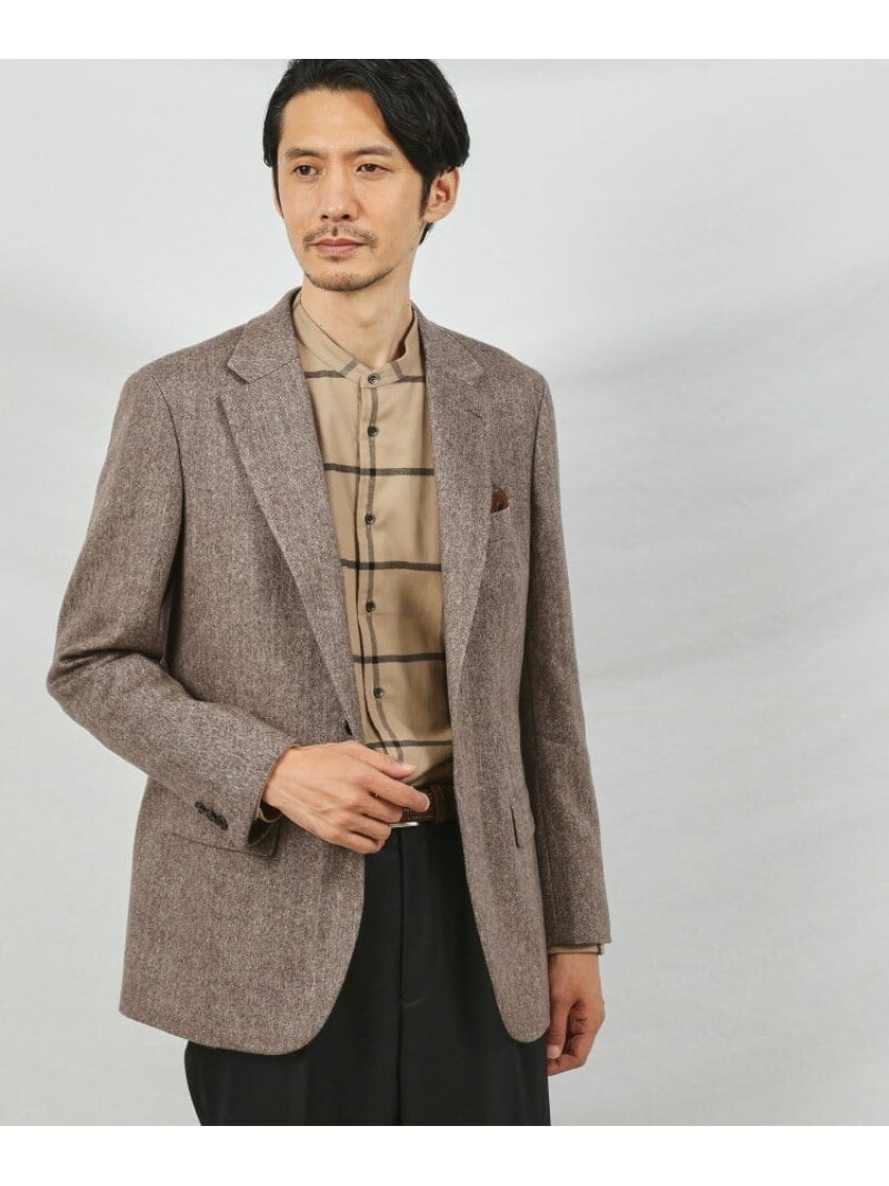 【SALE／40%OFF】カシミヤウール ジャケット TAKEO KIKUCHI タケオキクチ ジャケット・アウター テーラードジャケット・ブレザー ブラウン グレー【RBA_E】【送料無料】[Rakuten Fashion]