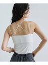 【SALE/20%OFF】【一部店舗限定】カップ付きバッククロスキャミソール GALLEST インディヴィ トップス アンサンブル ブラック ホワイト ブラウン...