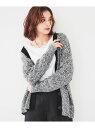 【SALE/50%OFF】【ゆったり/こなれ感】ミックスツイストカーディガンニット UNTITLED アンタイトル トップス カーディガン グレー パープル ブ...