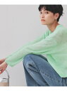 【SALE/50%OFF】ラメライン配色使いリラクシーニット【洗濯機洗い可】 OPAQUE.CLIP オペークドットクリップ トップス ニット ピンク【RBA_...