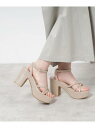 【SALE/50%OFF】厚底アンクルベルトサンダル ESPERANZA エスペランサ シューズ・靴 サンダル ブラック ゴールド【RBA_E】【送料無料】[R...