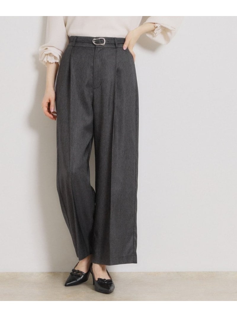 Rakuten - 【SALE／30%OFF】【洗える・S-LL】デニムライク ベルト付きパンツ Couture Brooch クチュールブローチ パンツ その他のパンツ ネイビー ブラック【RBA_E】【送料無料】[Rakuten Fashion]