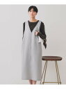 【SALE/50%OFF】麻混ラメジャンパースカート【洗濯機洗い可】 OPAQUE.CLIP オペークドットクリップ ワンピース・ドレス その他のワンピース・ド...