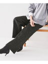 【SALE/20%OFF】【日本製/ストレート/センタープレス】ネップへリンボン ワイドパンツ UNTITLED アンタイトル パンツ その他のパンツ ブラウン...