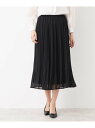 【SALE/60%OFF】【入卒/セレモニー/ウエストゴム/洗える】シフォンプリーツスカート Dessin デッサン スカート その他のスカート ブラック ネイ...