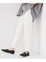 【SALE/50%OFF】【ストレッチ/後ろウエストゴム】タックテーパードパンツ UNTITLED アンタイトル パンツ その他のパンツ グリーン ブラック グ...