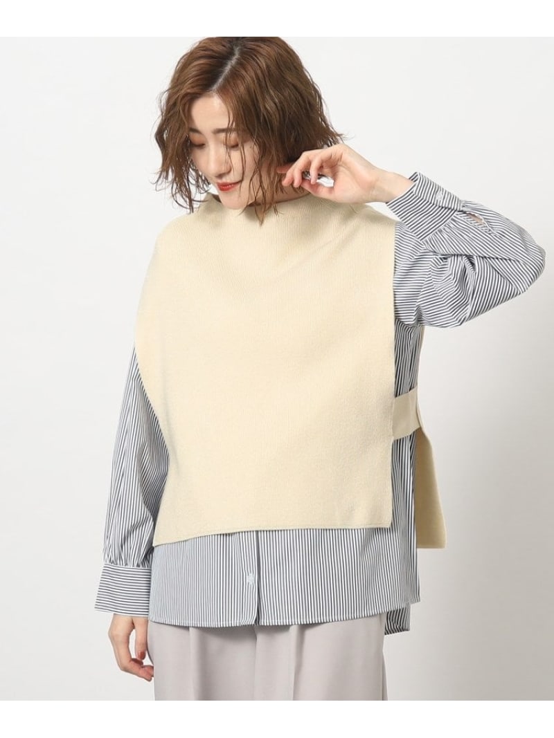 【SALE／42%OFF】着回しの効くセットアイテム!ベーシックシャツ*トレンドニットベスト grove グローブ ..