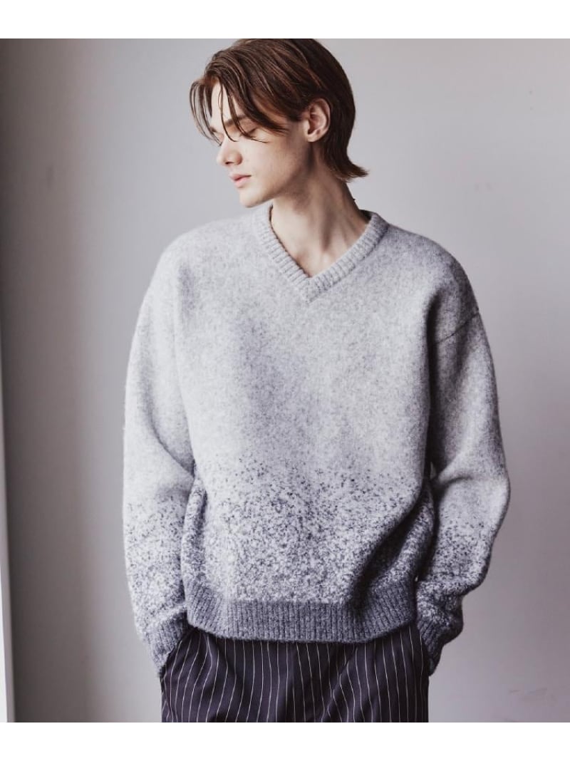 ミスティーシャギーVネックニット tk.TAKEO KIKUCHI ティーケータケオキクチ トップス ニット ブラック ピンク グリーン【送料無料】[Rakuten Fashion]のサムネイル