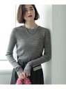 【SALE/30%OFF】《5color》クルーネックシアーリブニット【洗濯機洗い可】 OPAQUE.CLIP オペークドットクリップ トップス ニット グリー...