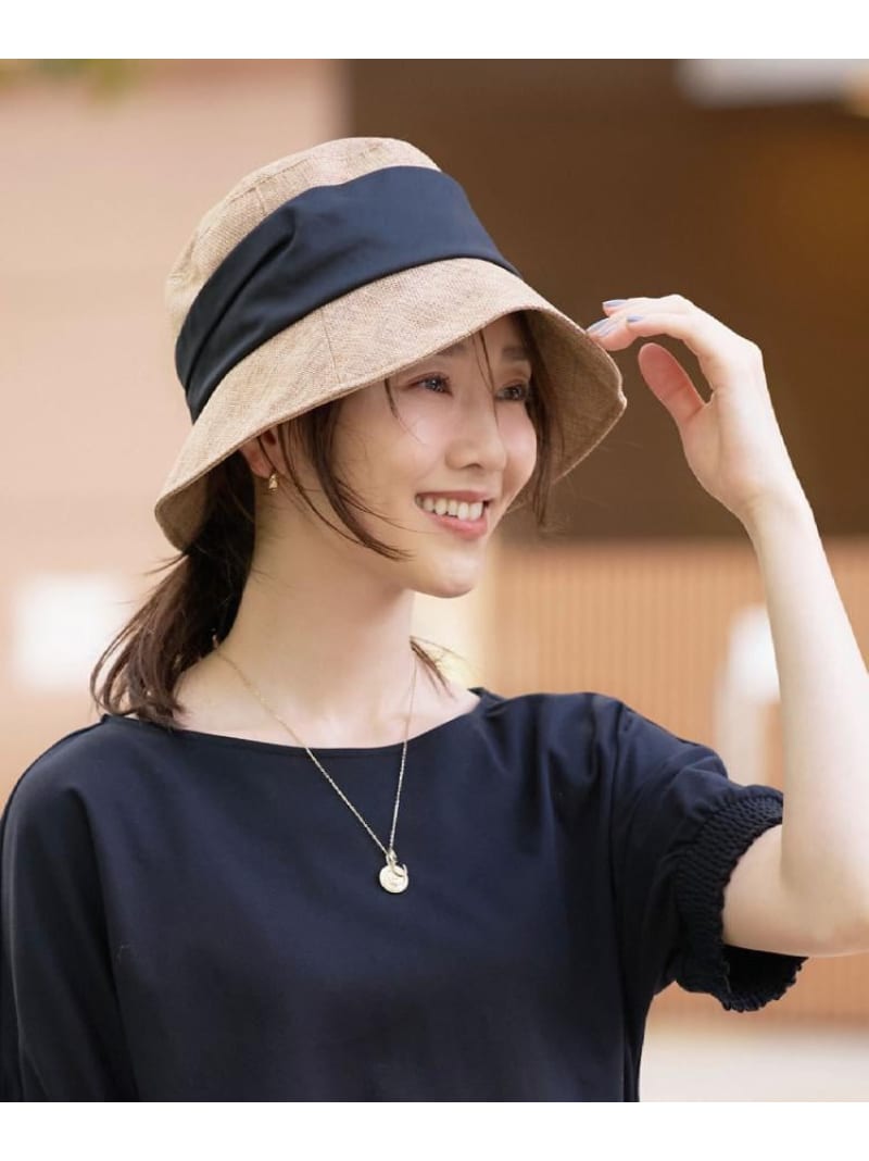 Rakuten - 【遮熱】ギャザーリボンHAT UNTITLED アンタイトル 帽子 ハット ベージュ【送料無料】[Rakuten Fashion]