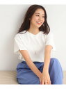 浅Vネックですっきり フレアスリーブTシャツ+ネックレス SHOO・LA・RUE シューラルー トップス カットソー・Tシャツ ホワイト グレー ブラック オレンジ