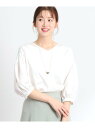 【SALE/50%OFF】【夏SALE/スカートにもパンツにも合わせやすい】キレイめTブラウス Reflect リフレクト トップス シャツ・ブラウス ホワイト...