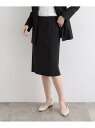 【SALE/60%OFF】【定番スーツ/ウール混】ピンストライプストレートスカート INDIVI インディヴィ スカート その他のスカート ネイビー ブラック【...