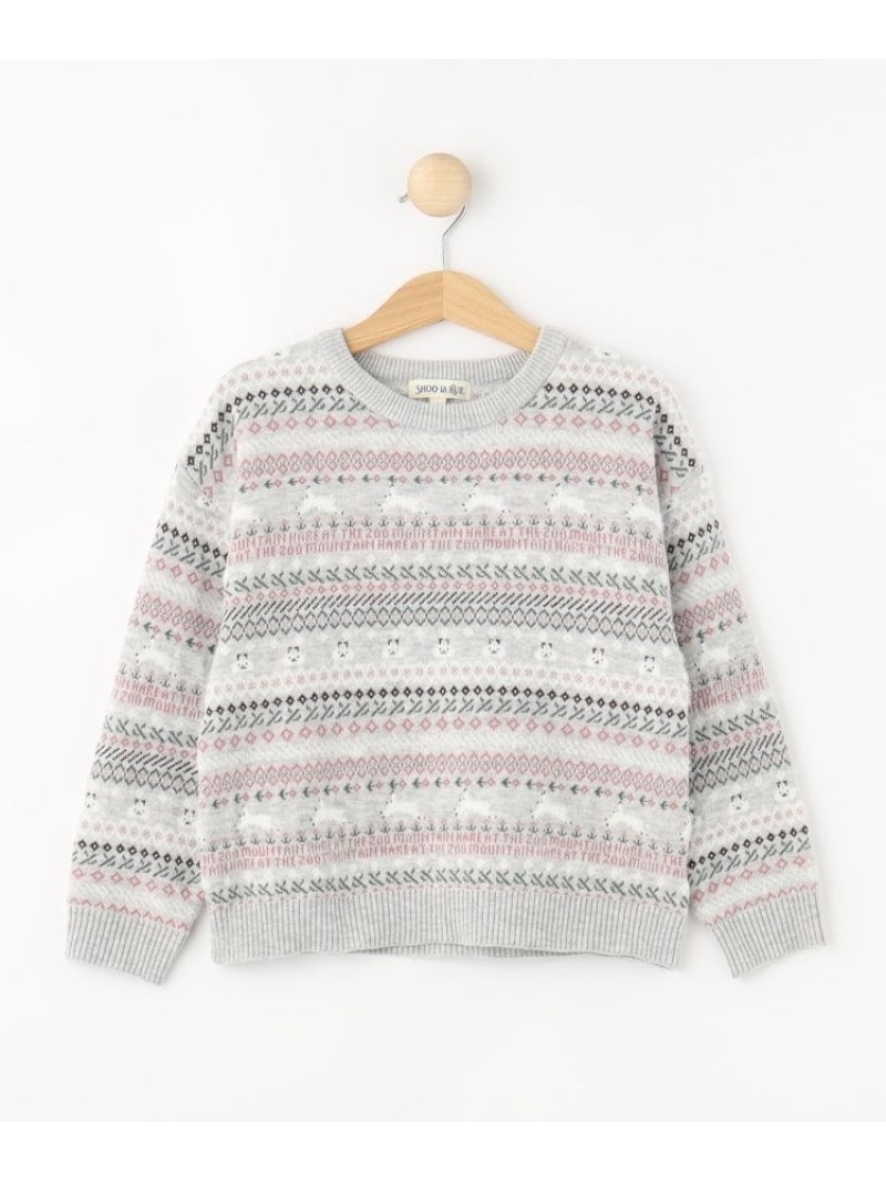 【旭山動物園応援商品】ノルディック柄 モールニット SHOO・LA・RUE シューラルー トップス ニット オ..