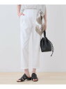 【SALE/24%OFF】【洗える/高ストレッチ】クロップド丈サテンテーパードパンツ INDIVI インディヴィ パンツ その他のパンツ ブラック ホワイト ピ...