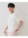 【SALE/40%OFF】チュールレイヤードトップス【洗濯機洗い可】 OPAQUE.CLIP オペークドットクリップ トップス カットソー・Tシャツ ブルー ホ...