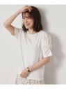 【SALE/20%OFF】【手洗い可】ランダムテレコ袖タックプルオーバー ITS' DEMO イッツデモ トップス カットソー・Tシャツ ブラック ホワイト ブ...
