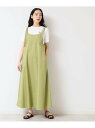 【SALE/50%OFF】【洗える】ベルト付きキャミワンピース Dessin デッサン ワンピース・ドレス その他のワンピース・ドレス ネイビー グリーン【RB...